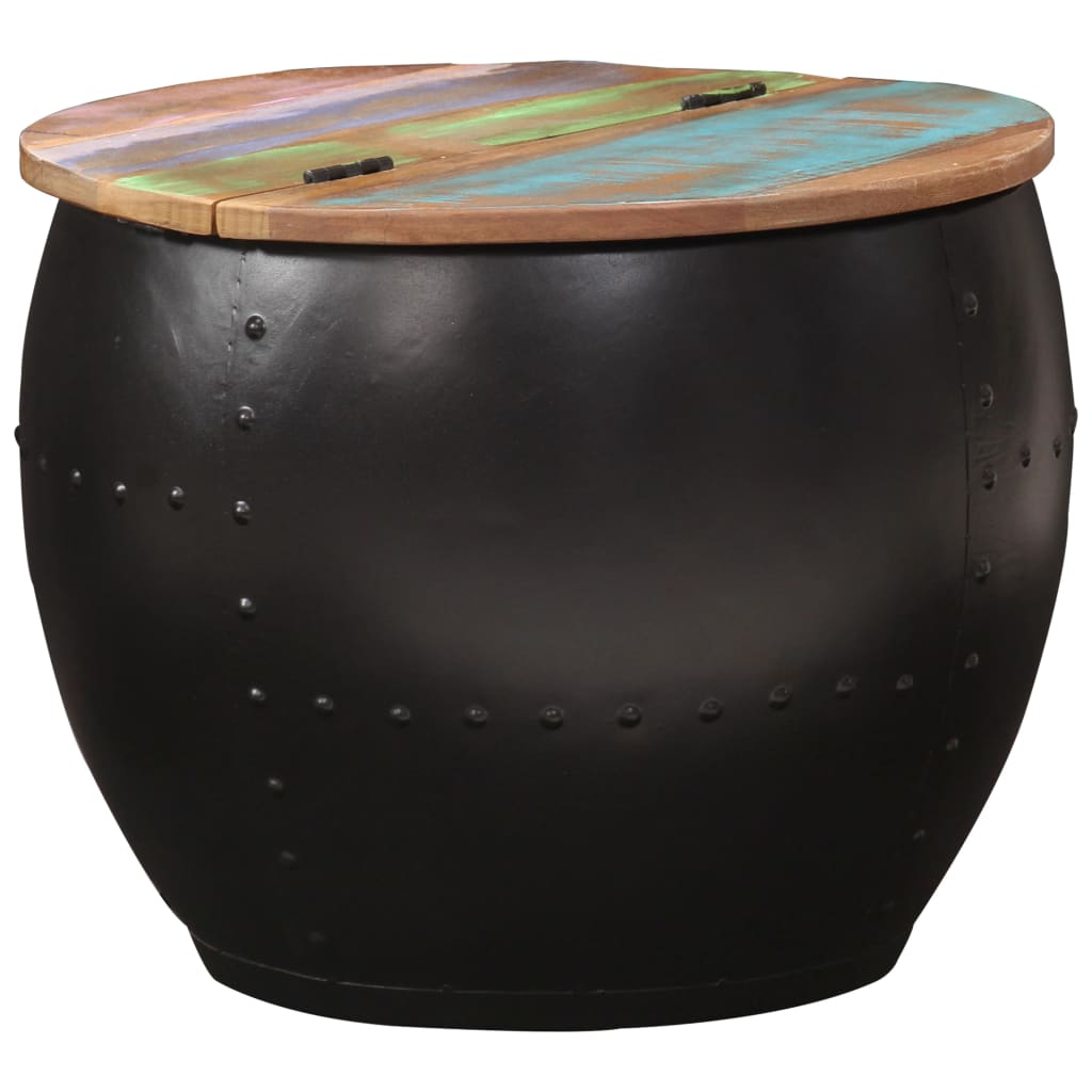 Sofabord 53x43 cm massivt genbrugstræ - number 11.