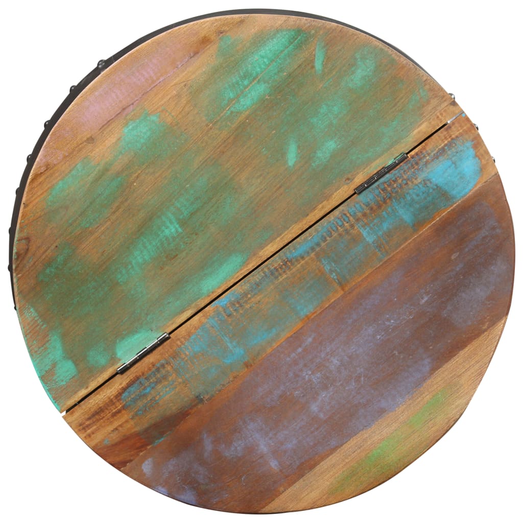 Sofabord 53x43 cm massivt genbrugstræ - number 4.