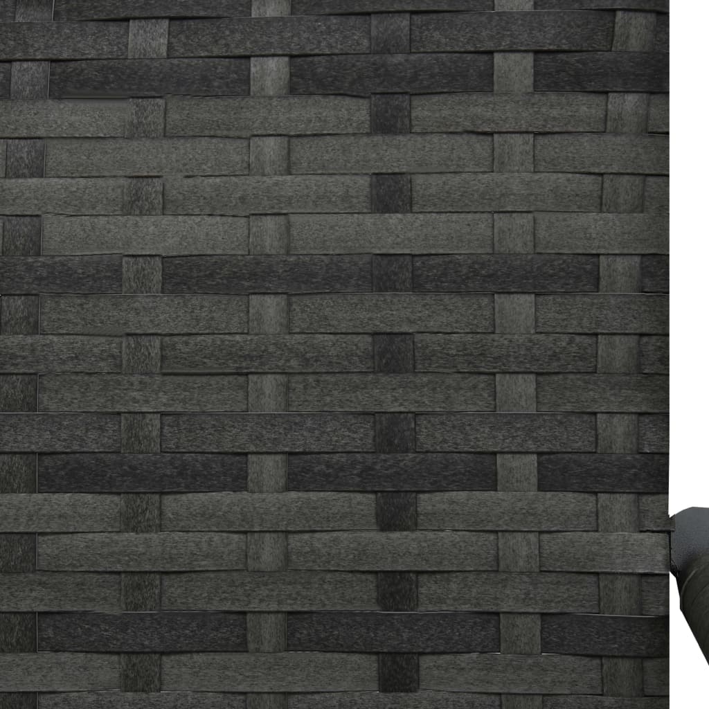 3-personers gyngebænk til haven med baldakin polyrattan grå - number 7.