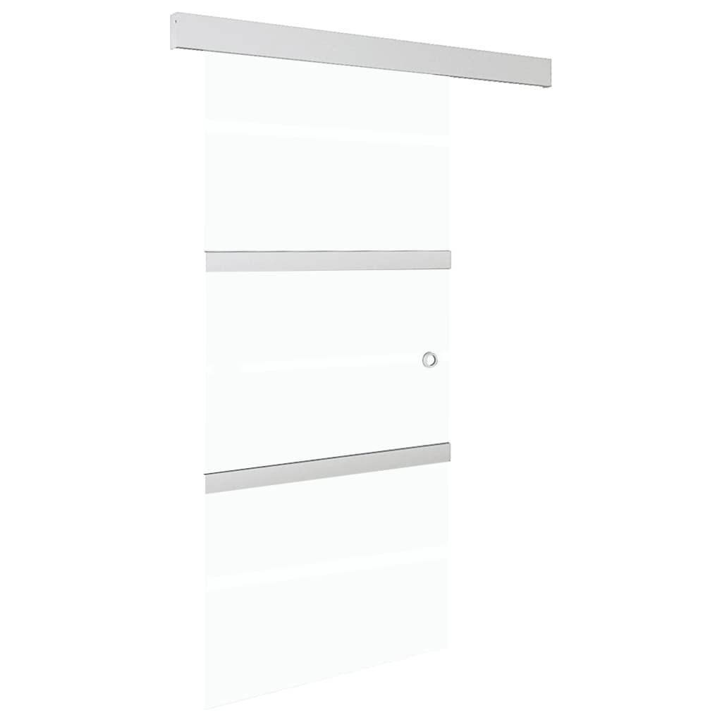 Skydedør med stop sikkerhedsglas og aluminium 90x205 cm - number 2.