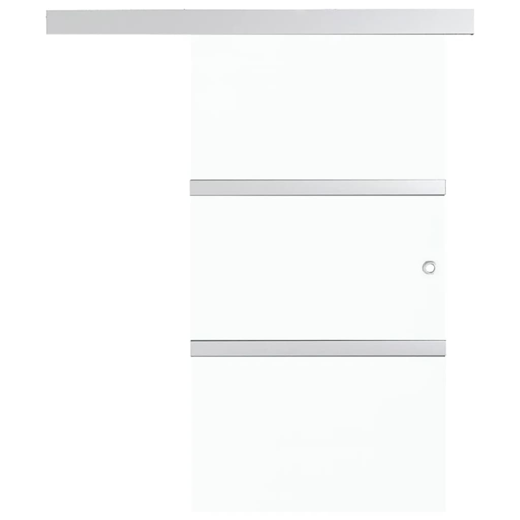 Skydedør med stop sikkerhedsglas og aluminium 90x205 cm - number 4.