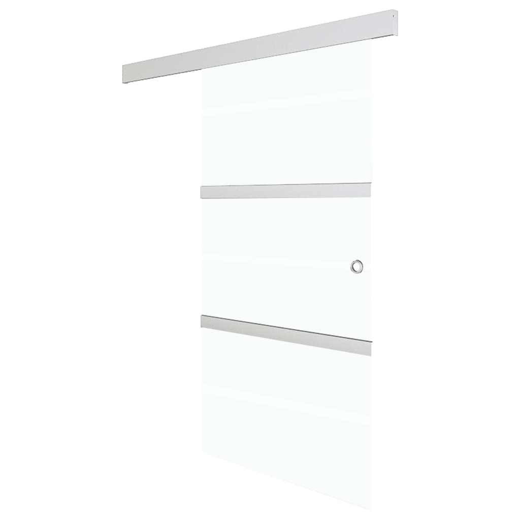 Skydedør med bløde stop hærdet glas og aluminium - 76 x 205 cm, 1, med blødt stop - number 2.