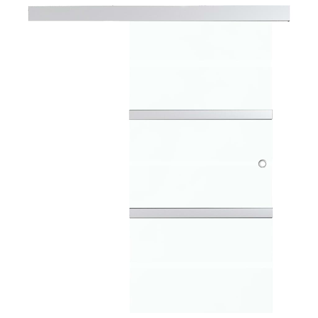 Skydedør med bløde stop hærdet glas og aluminium - 76 x 205 cm, 1, med blødt stop - number 4.