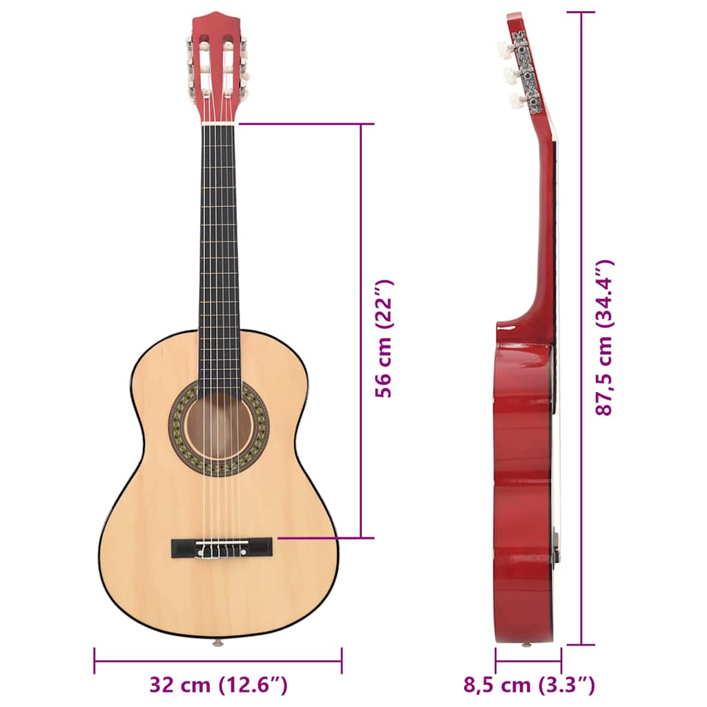 Set klasične gitare za djecu i početnike 8 komada 1/2 34" - number 11.
