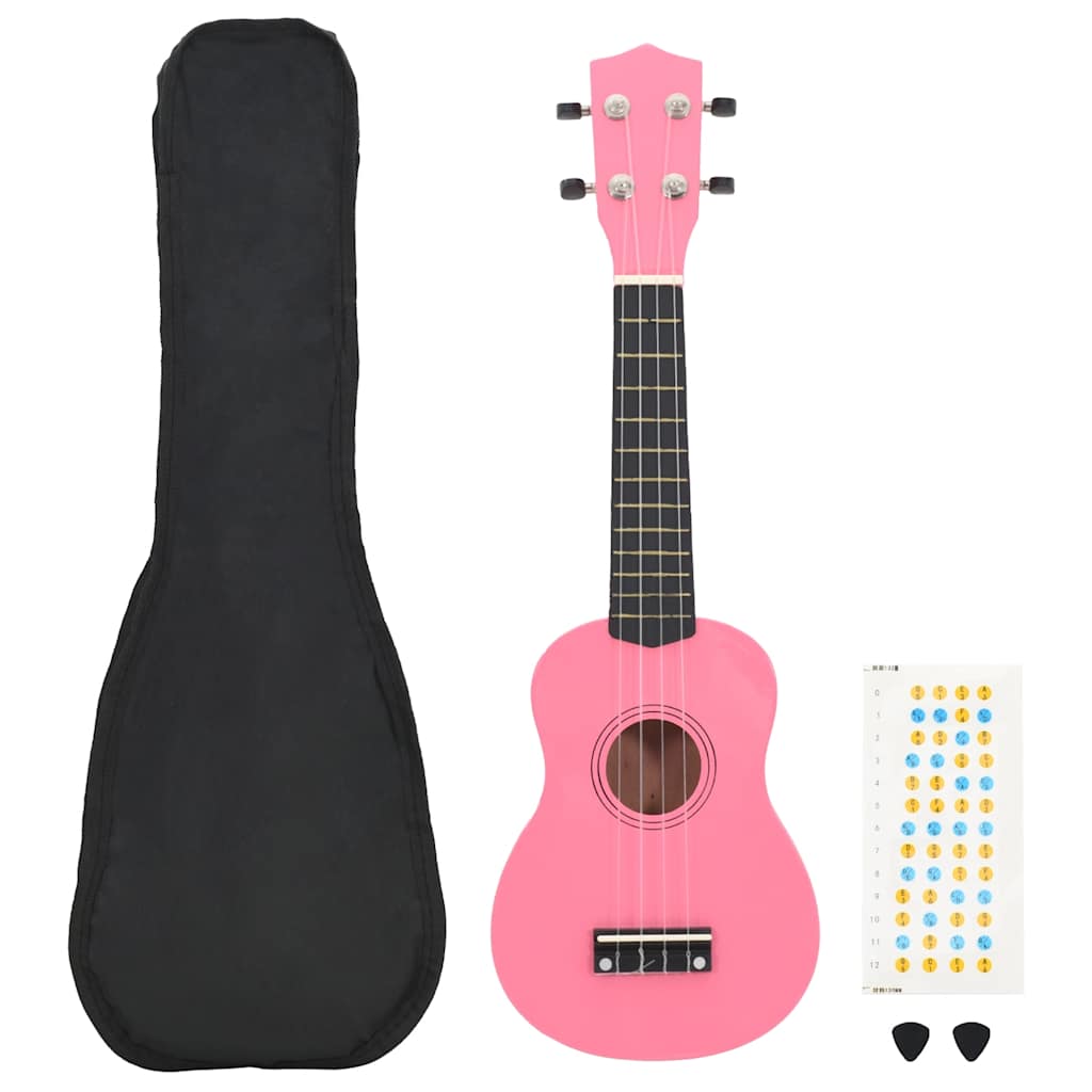 Ukulele set s torbom za djecu roza, 21" - number 1.