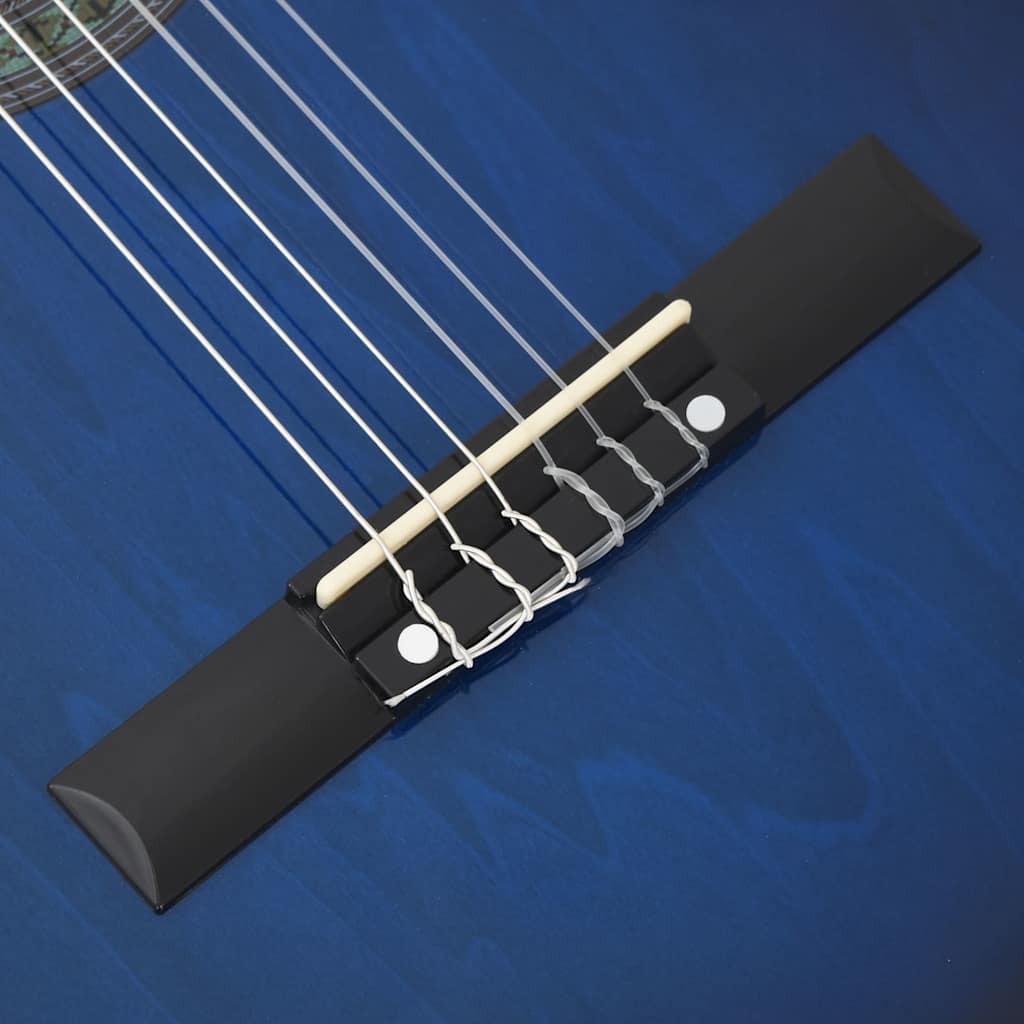 Western gitarski set od 12 dijelova s ekvilajzerom i 6 žica - plava, 4/4 39" - number 9.