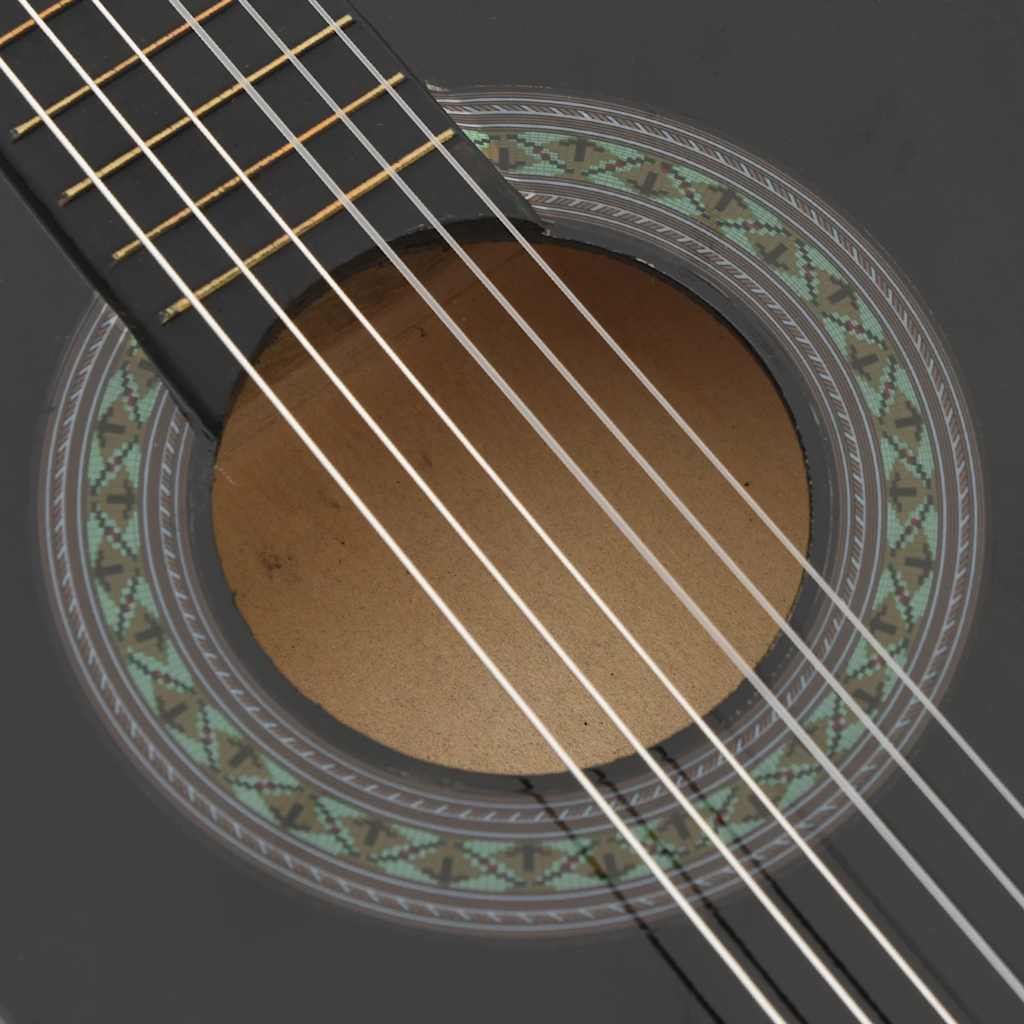 Set klasične gitare 8 komada za početnike 1/2 34" crna - number 7.