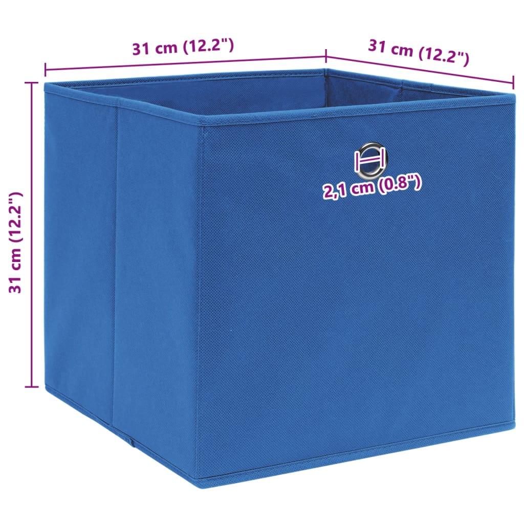 Storage boxes pc. 32x32x32 fabric blue - yellow without lid, 4, 1 - number 5.