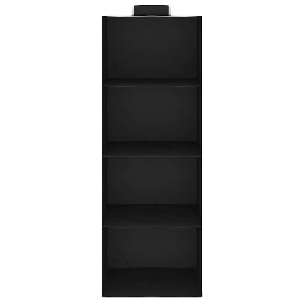 Hanging storage unit with 4 fabric shelves - black, 30 x 30 x 84 cm, 2, 1 - number 4.
