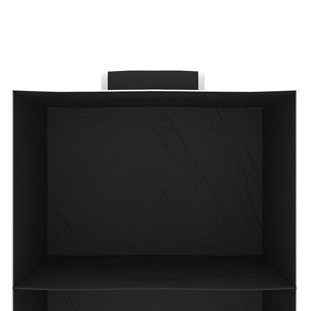 Hanging storage unit with 4 fabric shelves - black, 30 x 30 x 84 cm, 2, 1 - number 8.