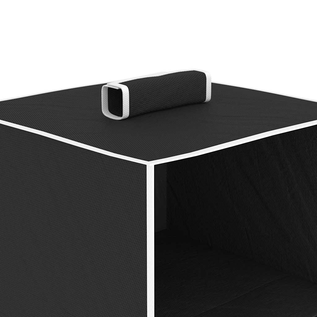 Hanging storage unit with 4 fabric shelves - black, 30 x 30 x 84 cm, 2, 1 - number 7.