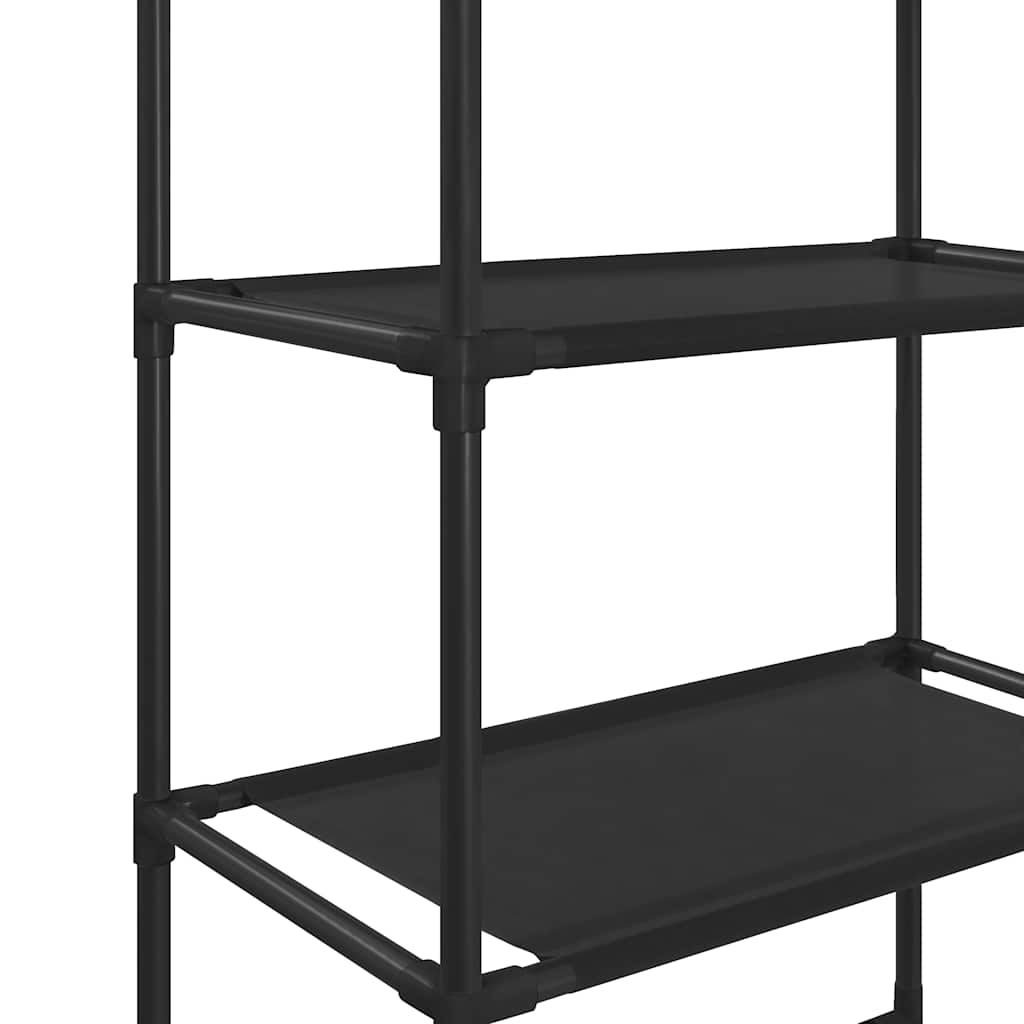 Storage rack with 3 shelves 53x28x169 cm black - number 7.