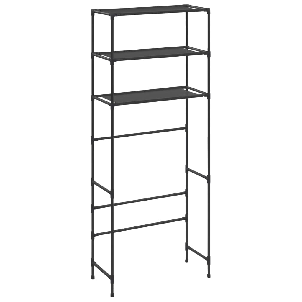 Storage rack with 3 shelves 69x28x169 black - number 2.
