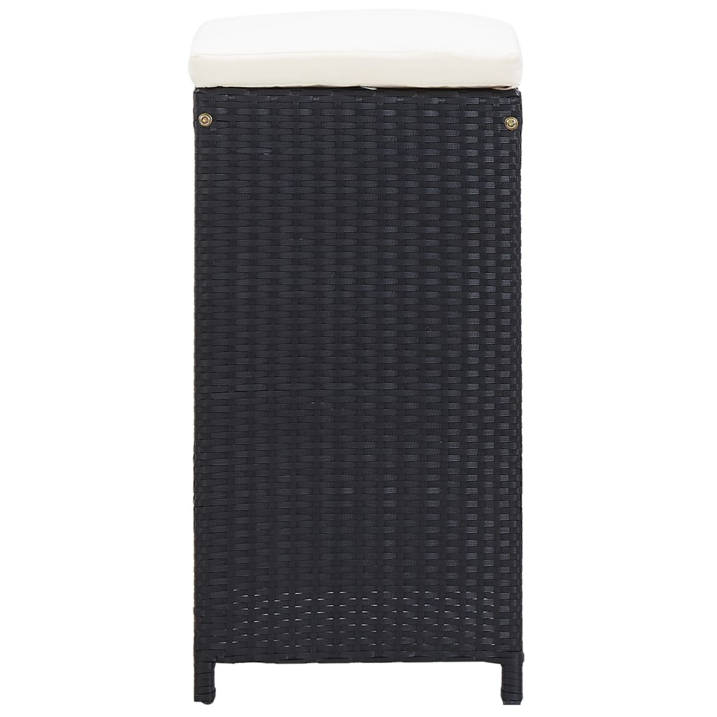 Utendørs barsett 9 deler polyrattan sort - number 8.