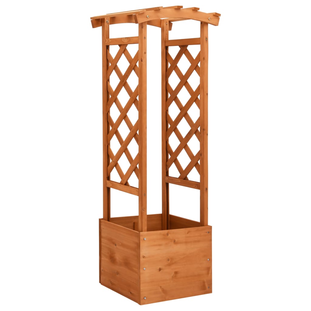 Planter with trellis 49x39x130 cm solid pine - number 1.