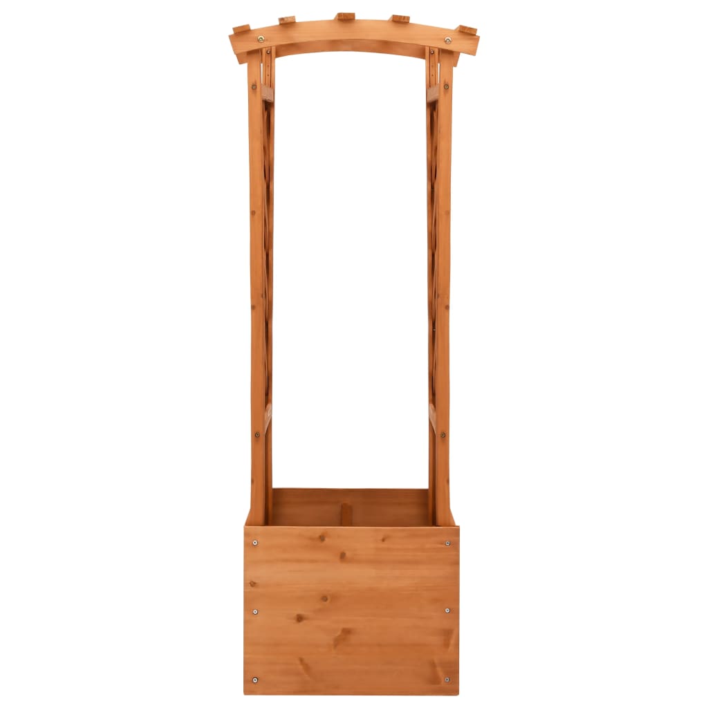 Planter with trellis 49x39x130 cm solid pine - number 2.