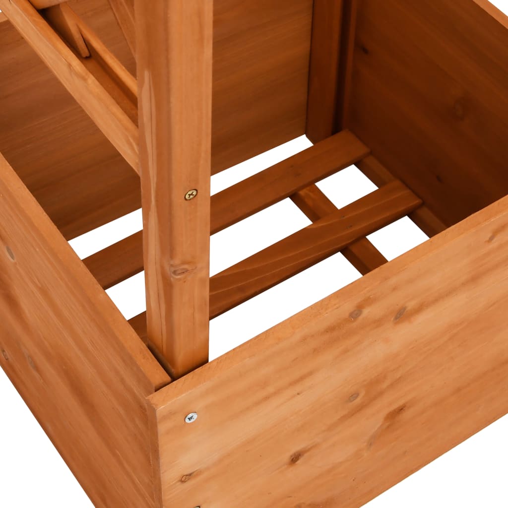Planter with trellis 49x39x130 cm solid pine - number 4.