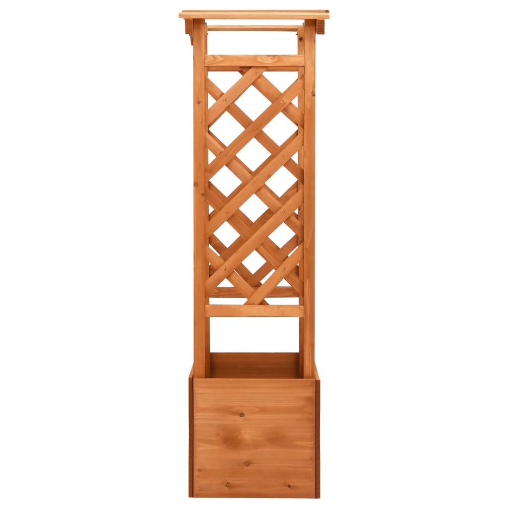 Planter with trellis 49x39x130 cm solid pine - number 3.