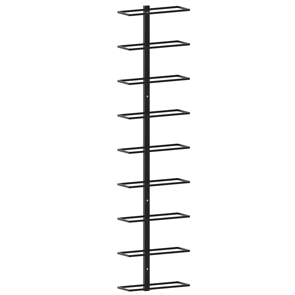 Zidni stalci za vino 2 kom. za 18 vinskih boca željezno crno - number 4.