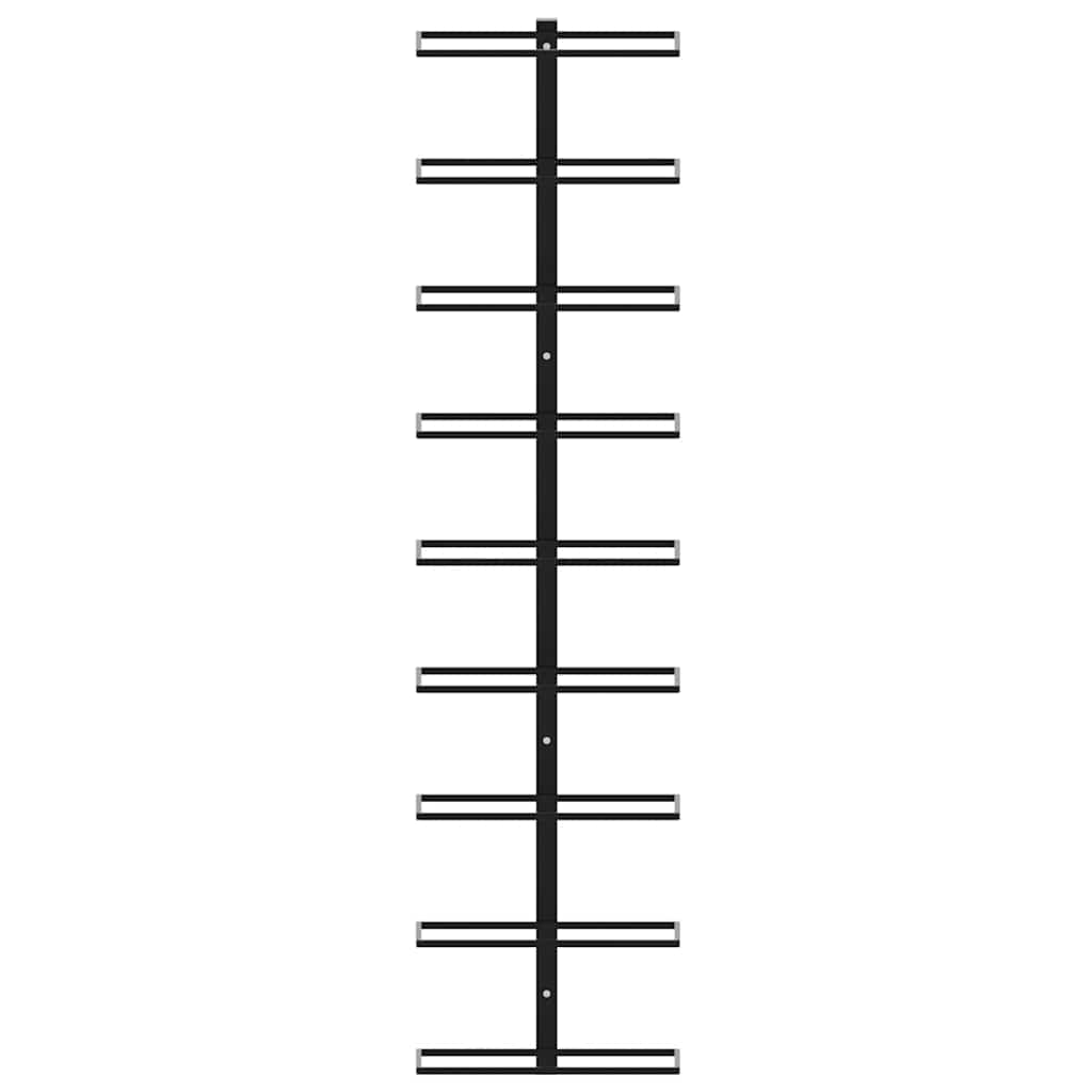 Zidni stalci za vino 2 kom. za 18 vinskih boca željezno crno - number 5.