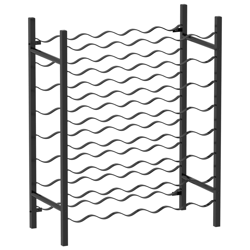 Vinreol til 48 flasker metal sort - number 1.