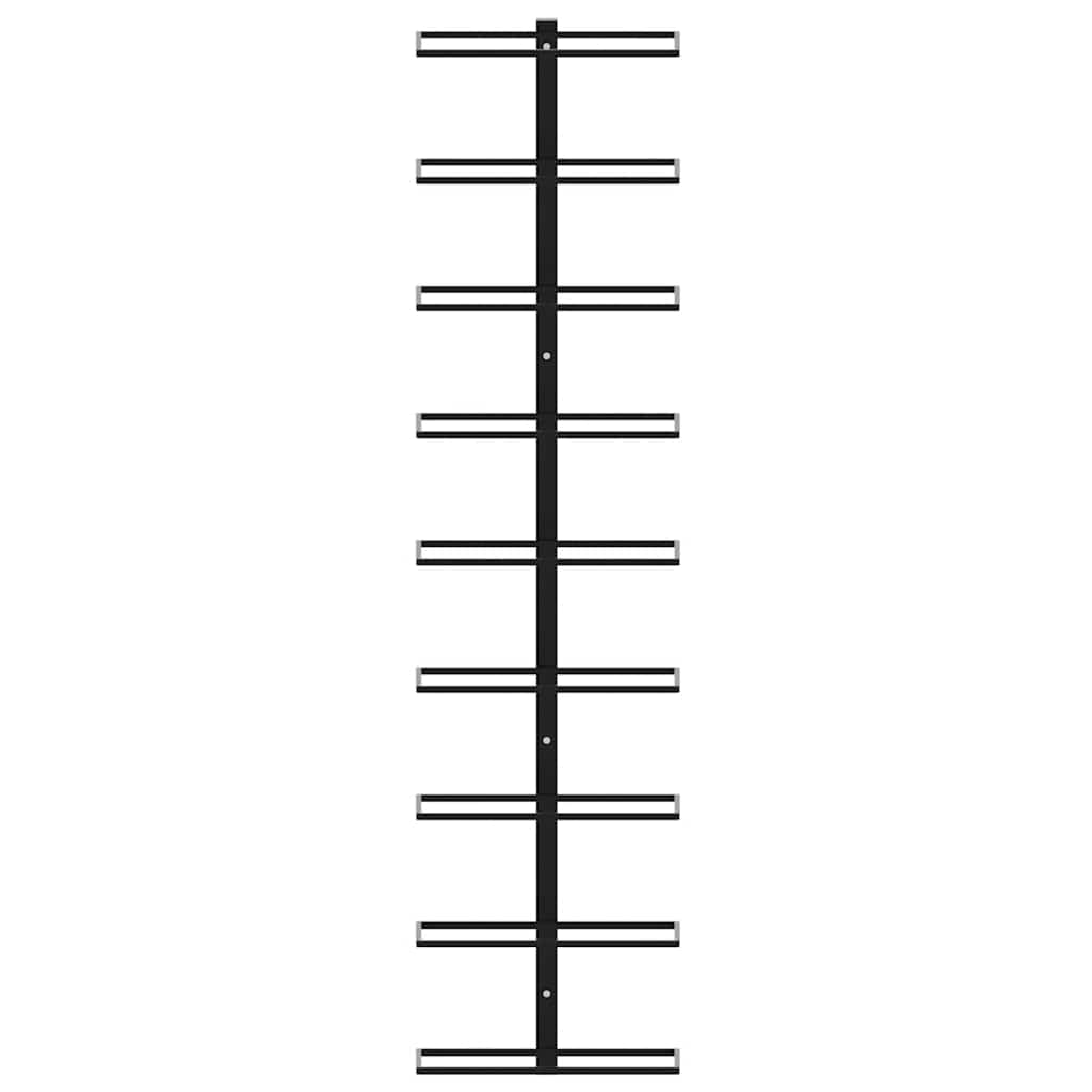 Zidni stalak za vino za 9 boca crno željezo - number 4.