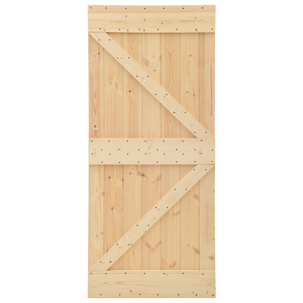 Dør 90x210 cm massivt fyrretræ - number 2.