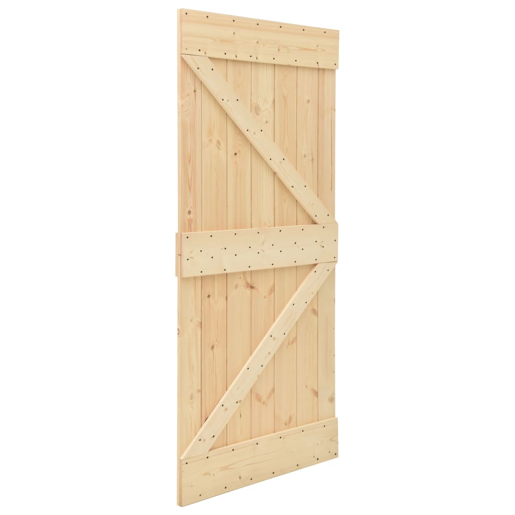 Dør 90x210 cm massivt fyrretræ - number 3.