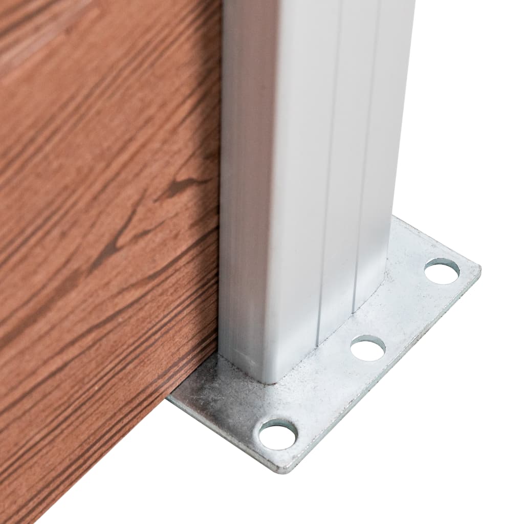 Clôture de jardin 353 x 106 cm wpc marron - number 5.