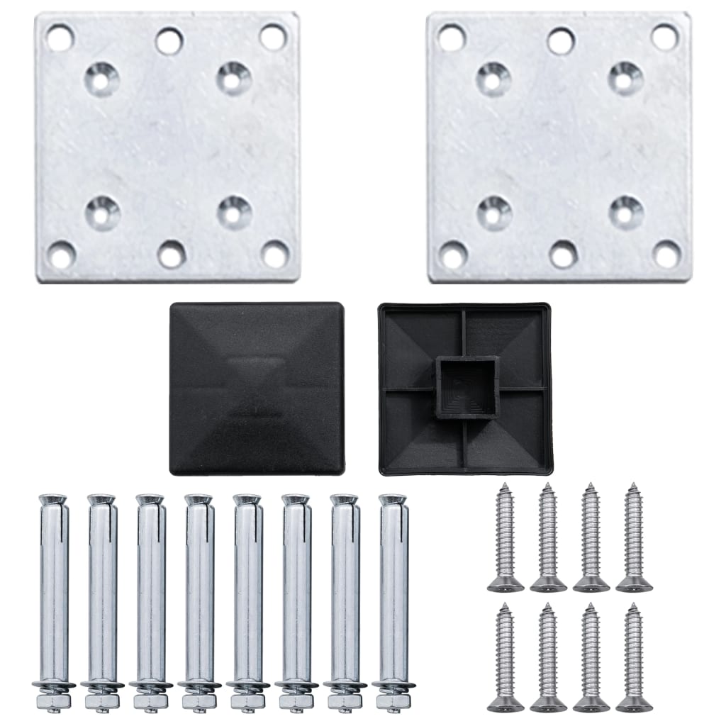 Clôture de jardin 353 x 106 cm wpc marron - number 7.