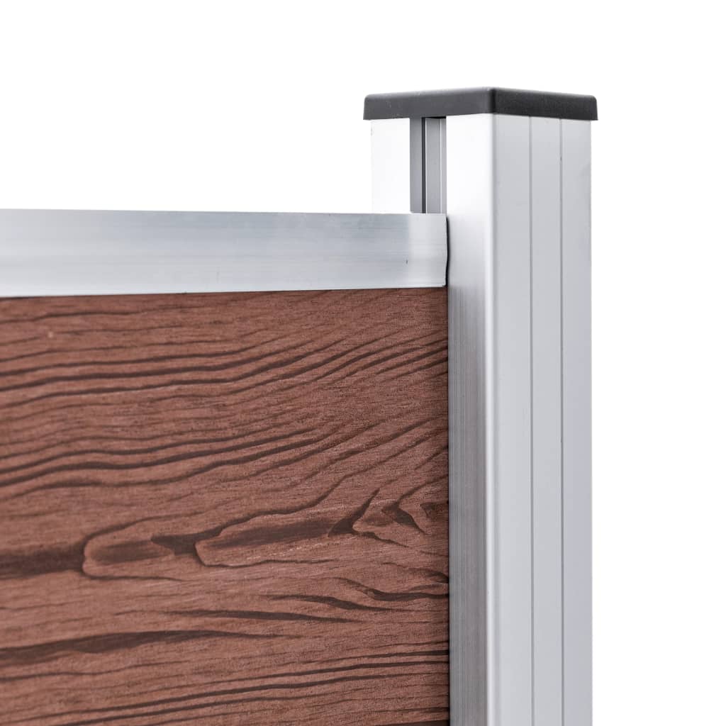 Clôture de jardin 699 x 106 cm wpc marron - number 4.