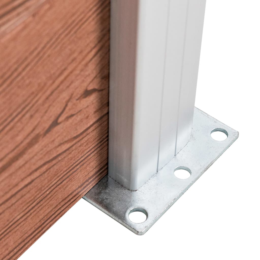 Clôture de jardin 699 x 106 cm wpc marron - number 5.