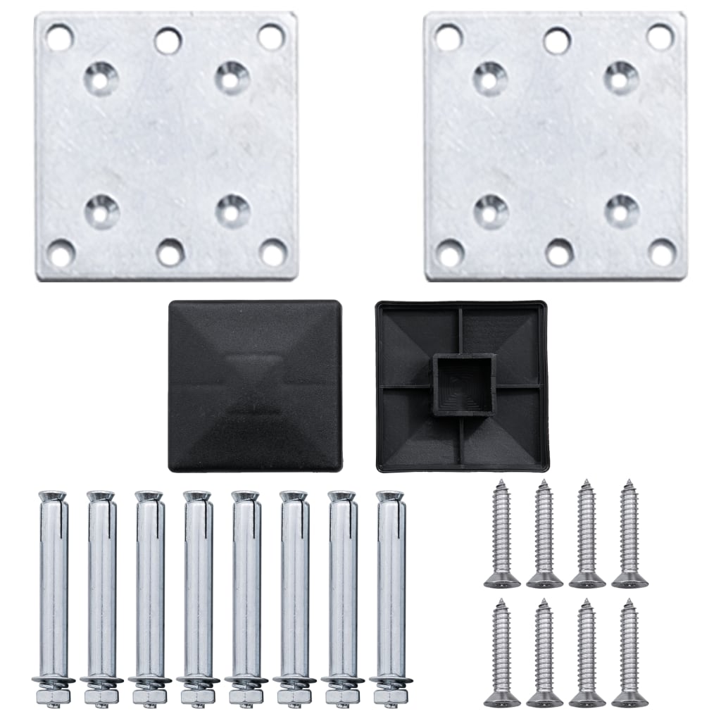 Clôture de jardin 353 x 106 cm wpc gris - number 7.