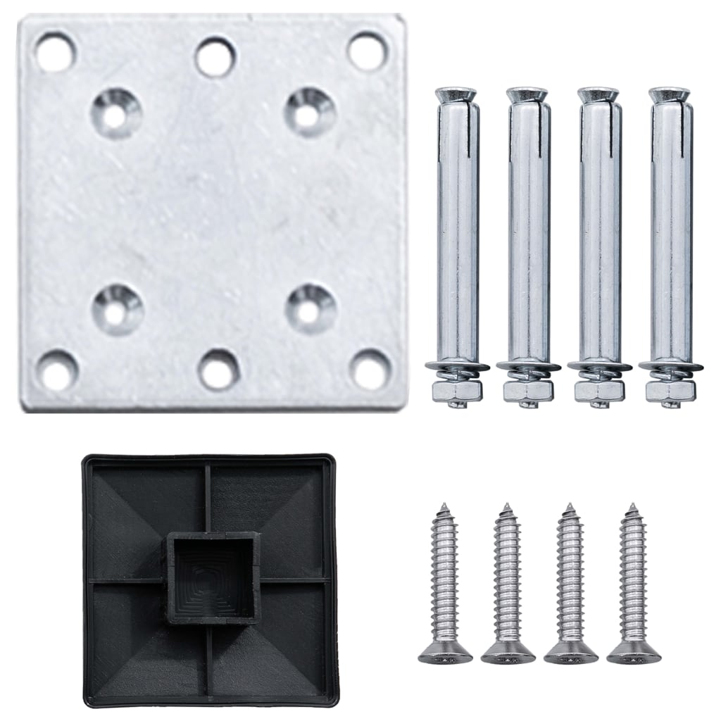 Ensemble de clôture 10 carrées + 1 inclinée 1830 x 186 wpc gris - number 12.