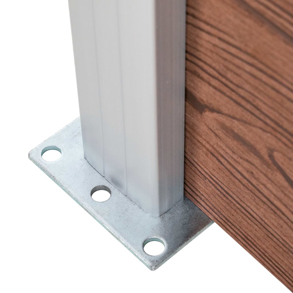 Garden fence 1391 x 186 cm wpc - brown, 1, 8 sections - number 11.