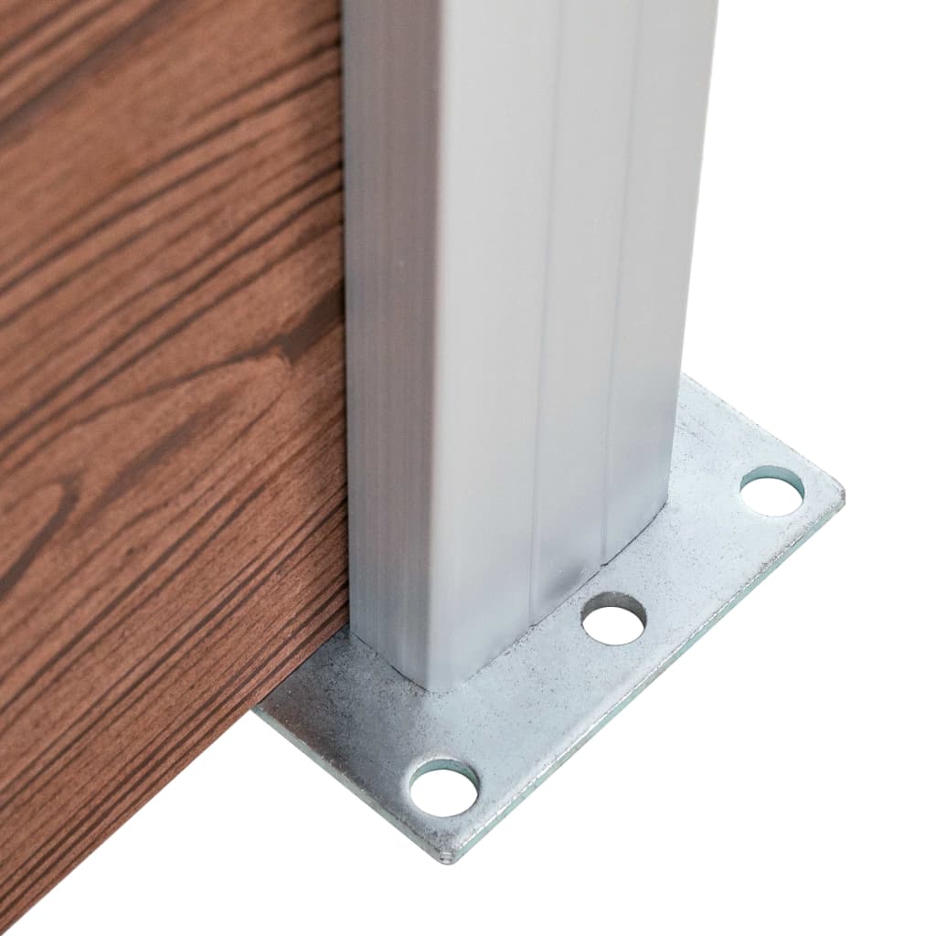 Garden fence 1391 x 186 cm wpc - brown, 1, 8 sections - number 7.