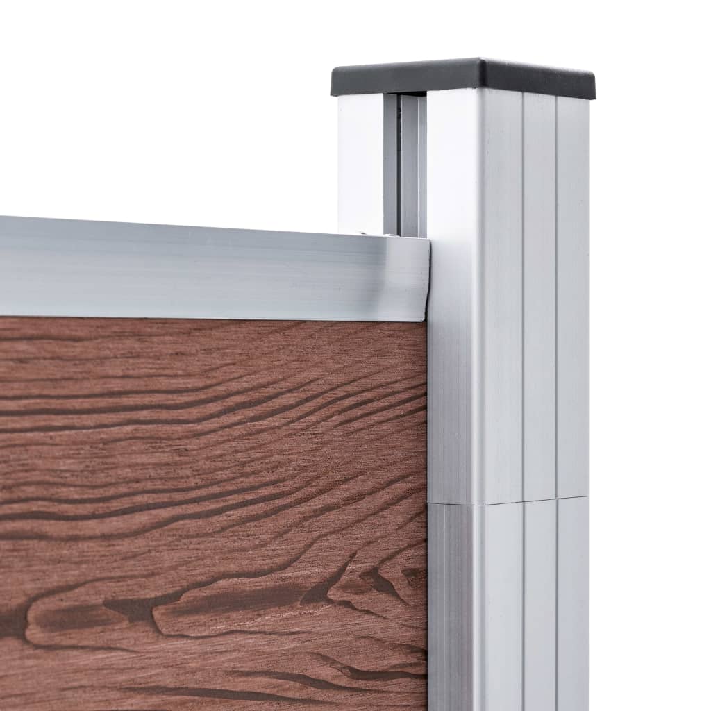 Vrtna ograda wpc 353 x 186 cm smeđa - number 6.