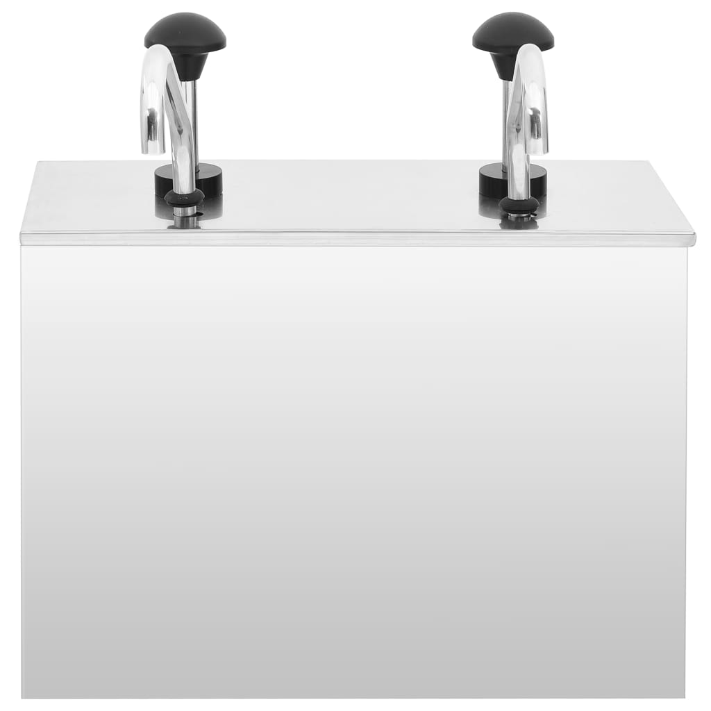 Saucedispenser 2 x 3,5 l rustfrit stål - number 2.