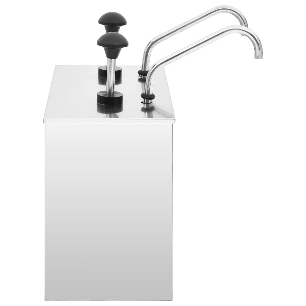 Saucedispenser 2 x 3,5 l rustfrit stål - number 3.