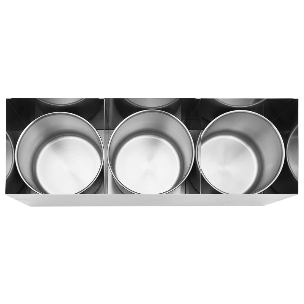 Saucedispenser 3 x 3,5 l rustfrit stål - number 6.