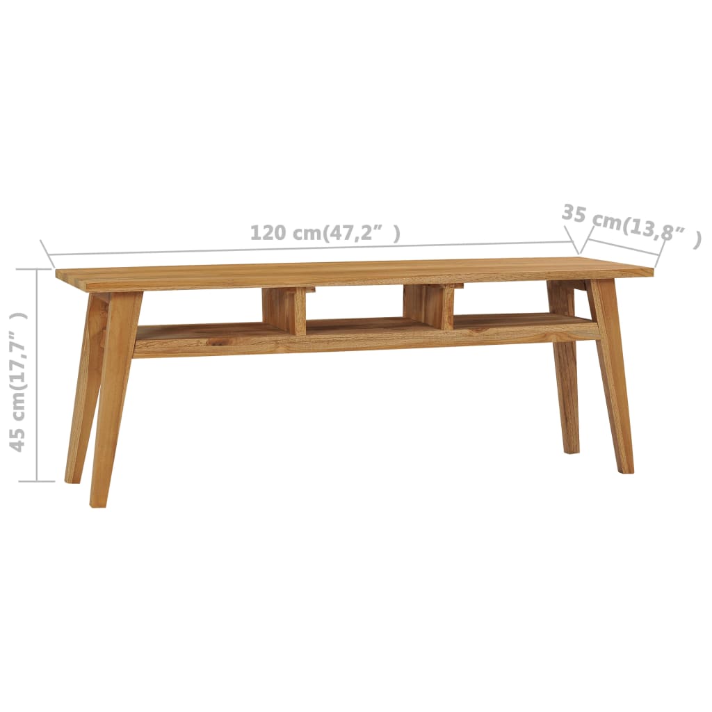 Tv-skab 120x35x45 cm massivt teaktræ - number 6.