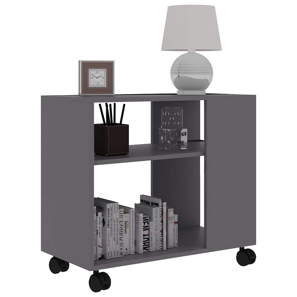 Sidebord 70x35x55 cm konstrueret træ - grå, 1 - number 3.