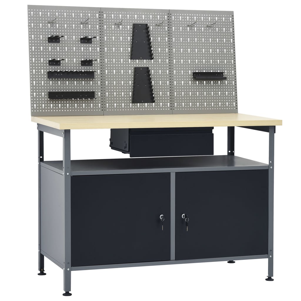 Arbejdsbænk med 3 vægpaneler - number 1.