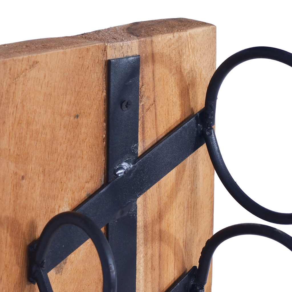 Vinreol til 6 flasker 35x35x100 cm massivt teaktræ - number 5.