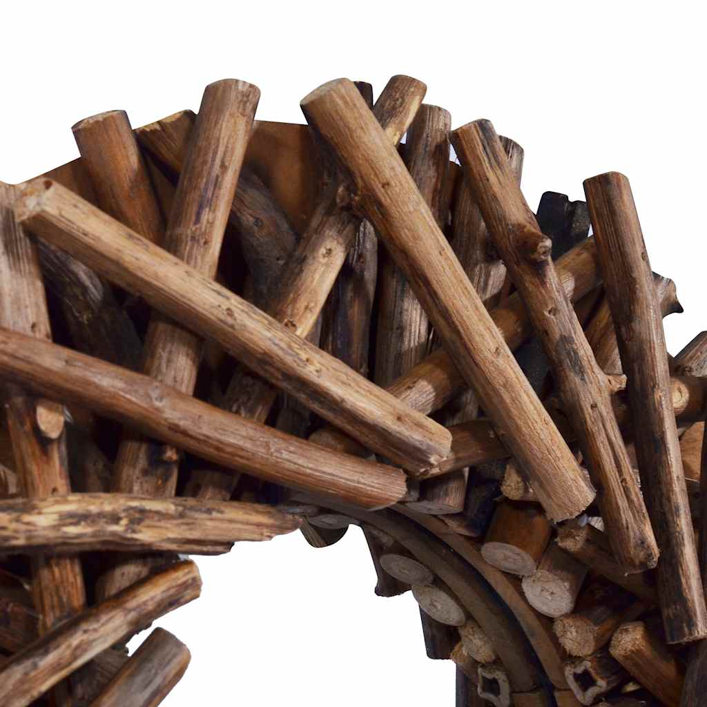 Miroir mural 60 cm teck rond - φ 60 cm, 1 - number 5.