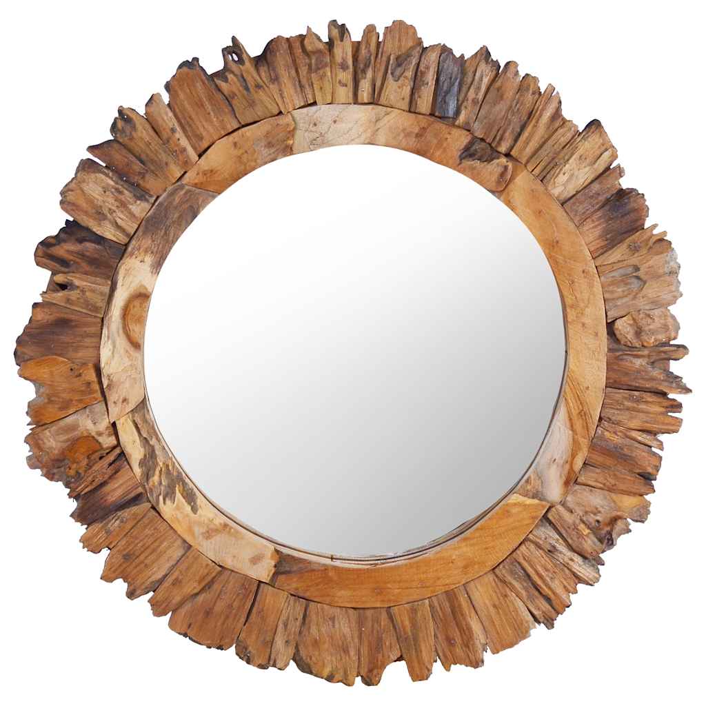 Wall mirror 60 cm teak round - φ 60 cm, 1 - number 1.