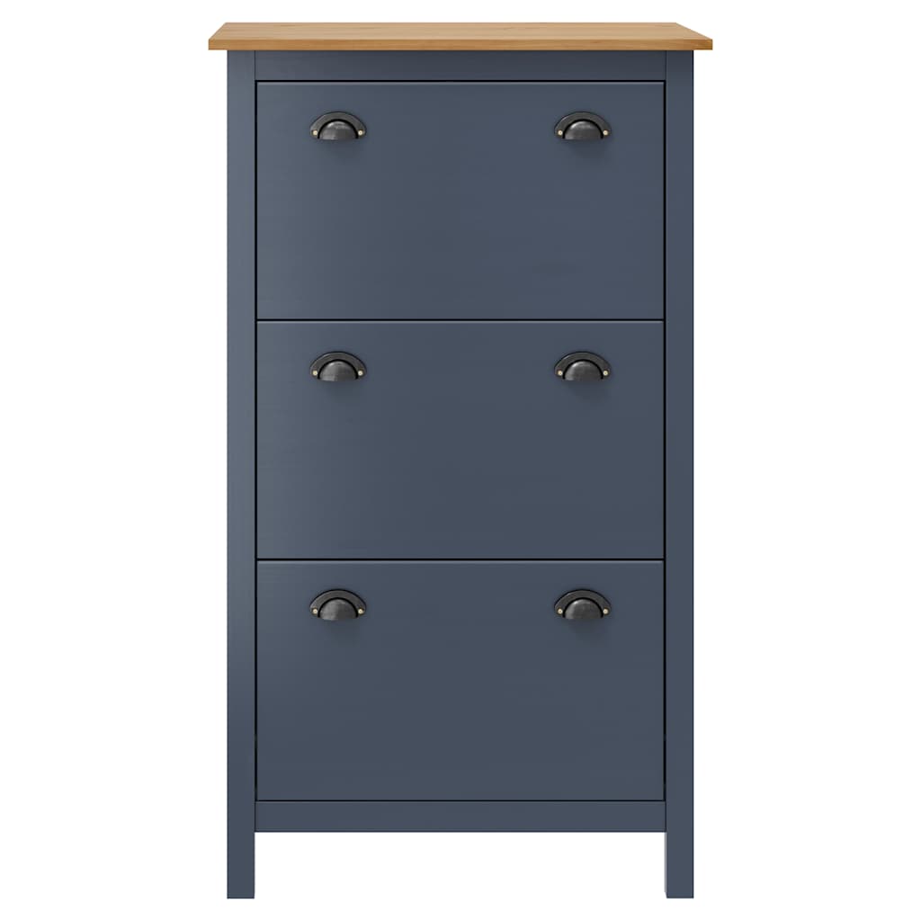 Ormarić za cipele hill range 72x35x124 cm puni bor sivi - number 2.