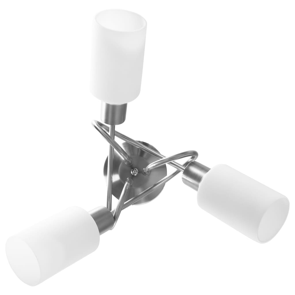 Plafonnier avec abat-jour en céramique pour ampoules e14 blanc - 1, cône - number 5.