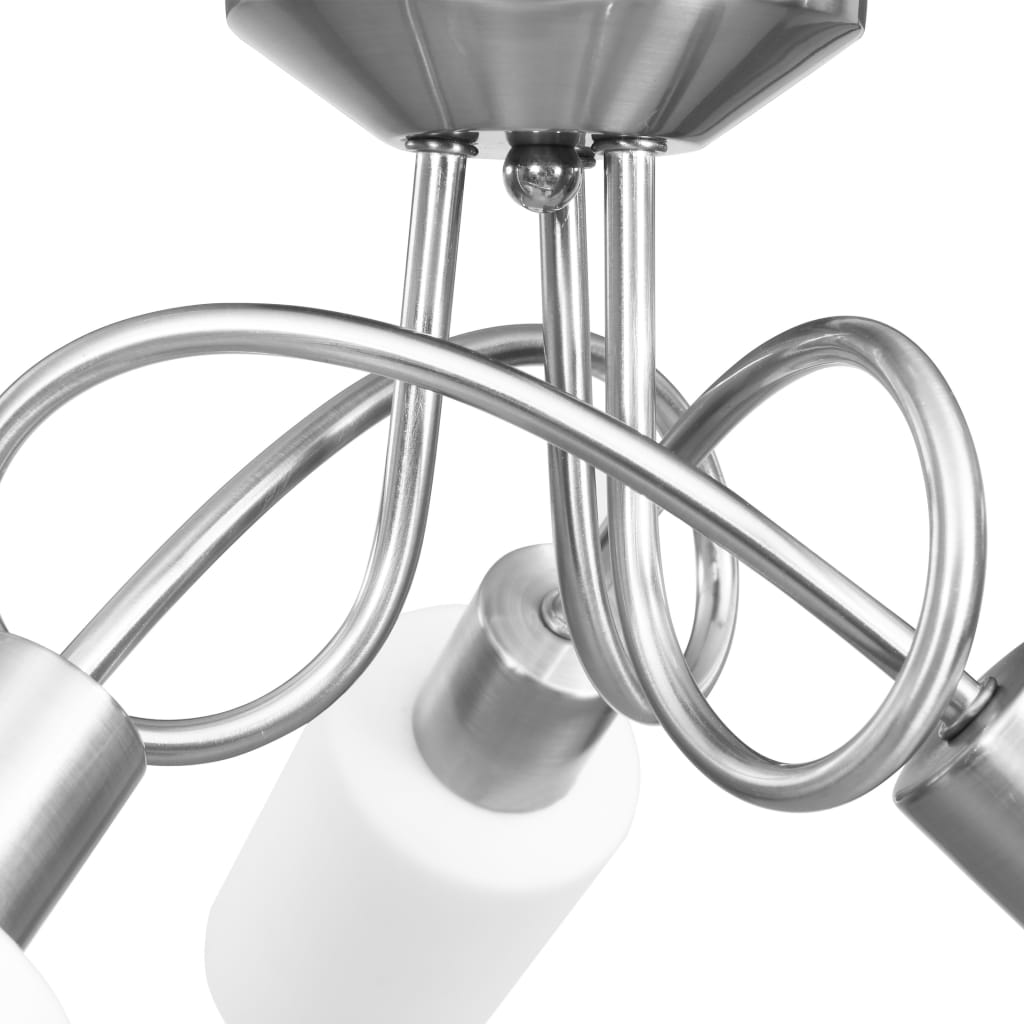 Plafonnier avec abat-jour en céramique pour ampoules e14 blanc - 1, cône - number 8.