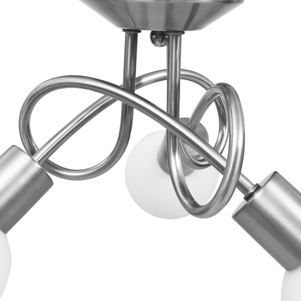 Plafonnier avec abat-jour en céramique pour 3 ampoules e14 blanc - number 8.